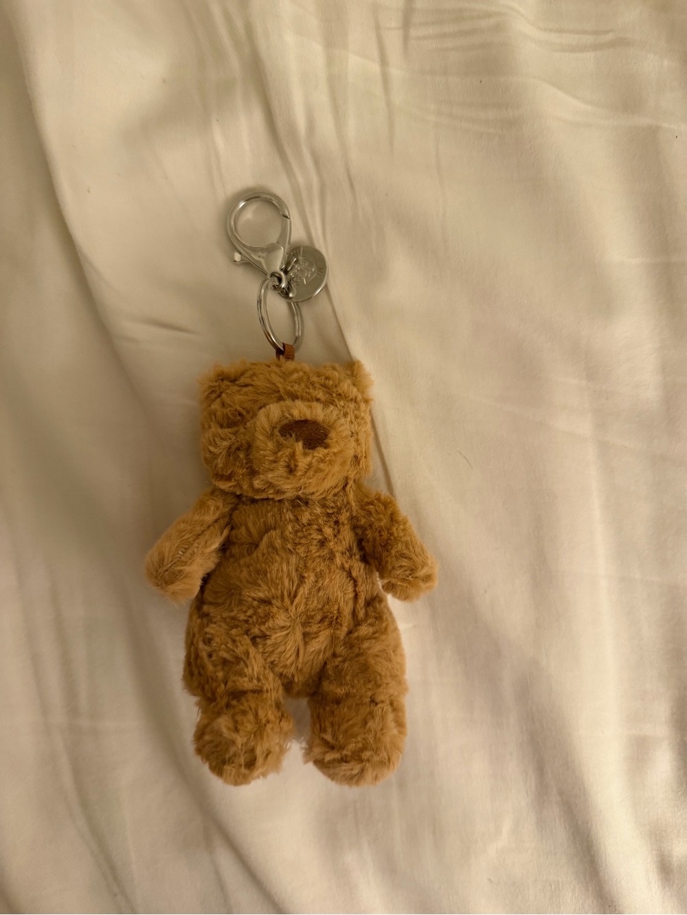 Jellycat caramel brown teddy bear keyring